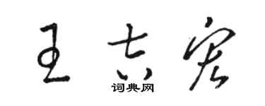 骆恒光王吉宏草书个性签名怎么写