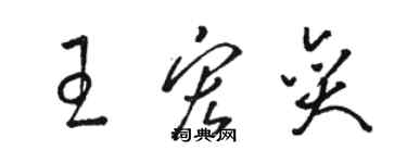 骆恒光王宏奕草书个性签名怎么写