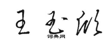 骆恒光王玉欣草书个性签名怎么写