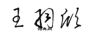 骆恒光王羽欣草书个性签名怎么写