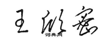 骆恒光王欣密草书个性签名怎么写