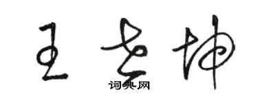 骆恒光王世坤草书个性签名怎么写