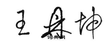 骆恒光王鼎坤草书个性签名怎么写