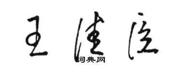 骆恒光王佳臣草书个性签名怎么写