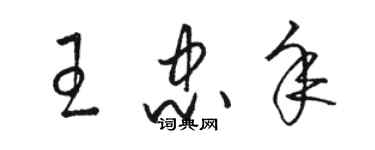 骆恒光王忠年草书个性签名怎么写