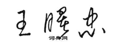 骆恒光王曙忠草书个性签名怎么写