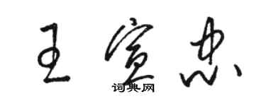 骆恒光王宣忠草书个性签名怎么写