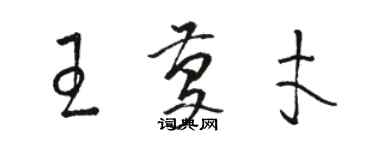 骆恒光王庆才草书个性签名怎么写