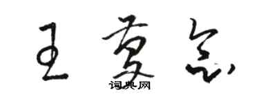 骆恒光王庆念草书个性签名怎么写