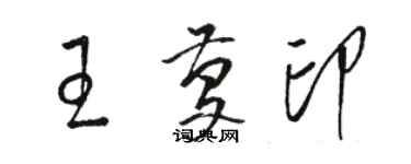 骆恒光王庆印草书个性签名怎么写