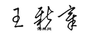骆恒光王新章草书个性签名怎么写