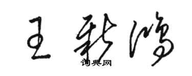 骆恒光王新鸿草书个性签名怎么写