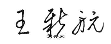 骆恒光王新航草书个性签名怎么写