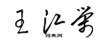 骆恒光王江荣草书个性签名怎么写