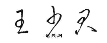 骆恒光王少君草书个性签名怎么写