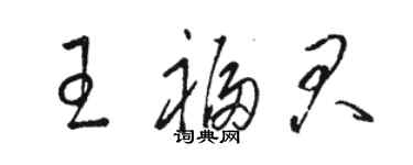 骆恒光王福君草书个性签名怎么写