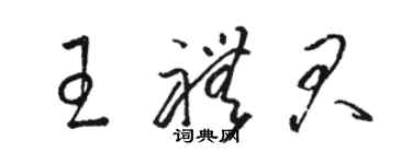 骆恒光王礼君草书个性签名怎么写