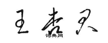 骆恒光王杏君草书个性签名怎么写