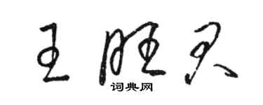 骆恒光王旺君草书个性签名怎么写
