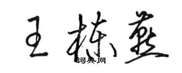 骆恒光王栋燕草书个性签名怎么写