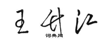 骆恒光王竹江草书个性签名怎么写