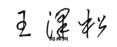 骆恒光王泽松草书个性签名怎么写
