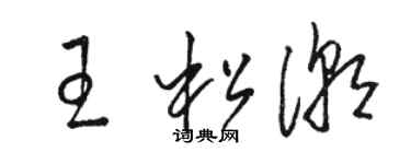 骆恒光王松潮草书个性签名怎么写