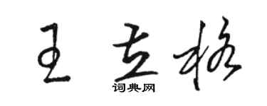 骆恒光王立格草书个性签名怎么写