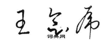 骆恒光王念虎草书个性签名怎么写