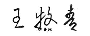 骆恒光王牧青草书个性签名怎么写
