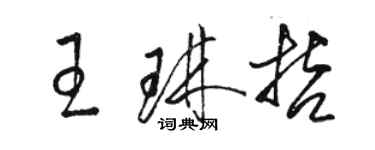 骆恒光王琳哲草书个性签名怎么写