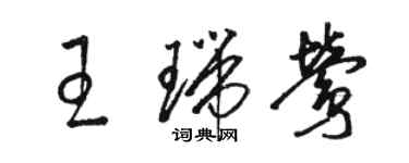 骆恒光王瑞莺草书个性签名怎么写