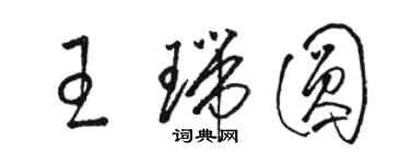 骆恒光王瑞圆草书个性签名怎么写