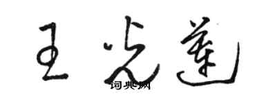 骆恒光王光莲草书个性签名怎么写