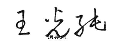 骆恒光王光纯草书个性签名怎么写