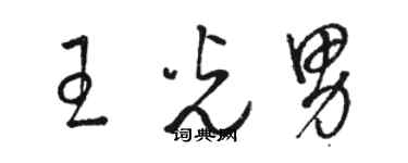 骆恒光王光男草书个性签名怎么写