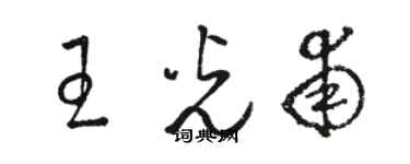骆恒光王光甫草书个性签名怎么写