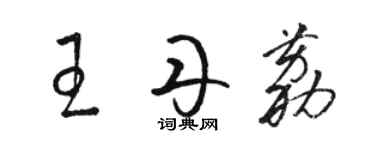 骆恒光王丹荔草书个性签名怎么写