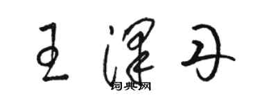 骆恒光王泽丹草书个性签名怎么写