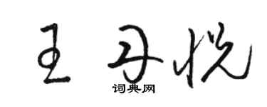 骆恒光王丹悦草书个性签名怎么写