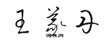 骆恒光王义丹草书个性签名怎么写