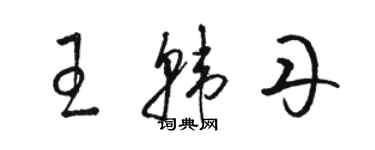 骆恒光王韩丹草书个性签名怎么写