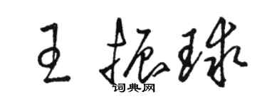 骆恒光王振球草书个性签名怎么写