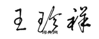 骆恒光王珍祥草书个性签名怎么写