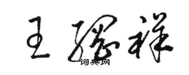 骆恒光王纲祥草书个性签名怎么写