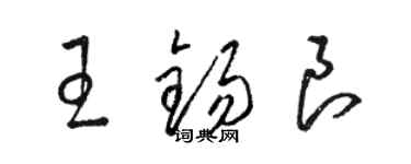 骆恒光王锡良草书个性签名怎么写