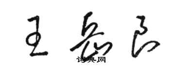 骆恒光王岳良草书个性签名怎么写