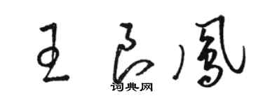 骆恒光王良凤草书个性签名怎么写