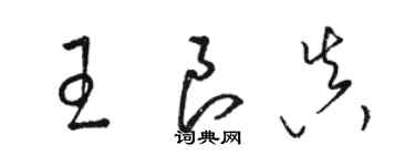骆恒光王良真草书个性签名怎么写