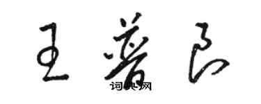 骆恒光王普良草书个性签名怎么写